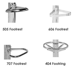 50 S Retro Soda Fountain Bar Stool Millennium Seating Floor Attachment Options
